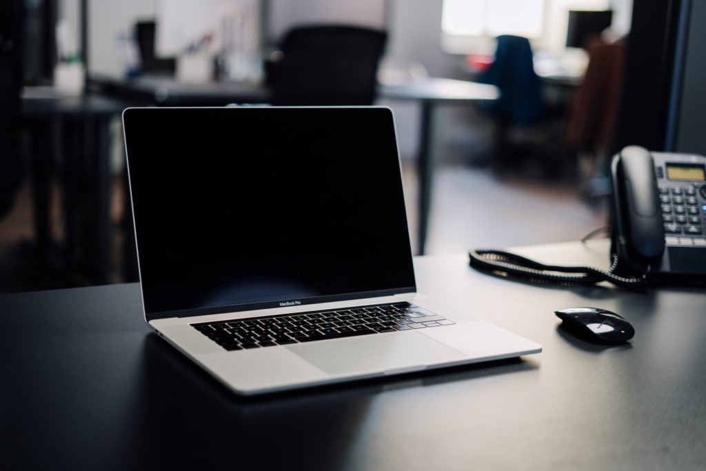 laptop on desk