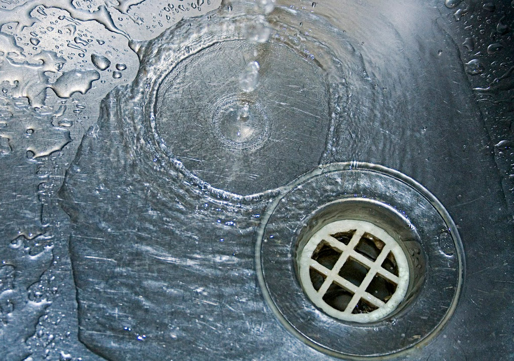 slow drain before a drain cleaning