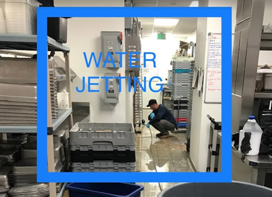 water jetting on a commercial property