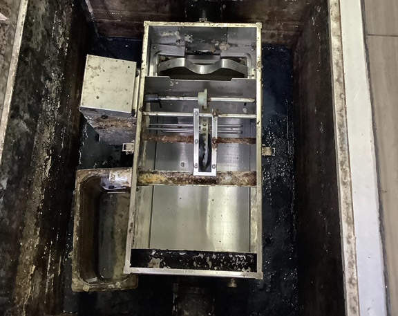 a cleaned grease trap which is part of our commercial services