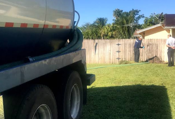 a septic tank cleaning done by one of our plumbers